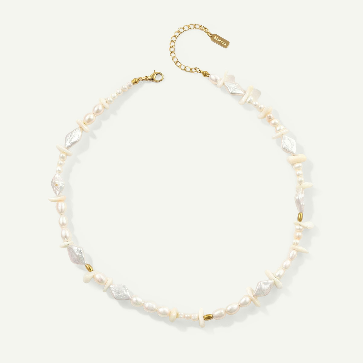 Alana Pearl Necklace, Gold