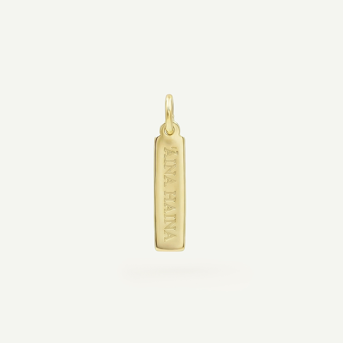 Āina Hina Rectangle Charm Gold