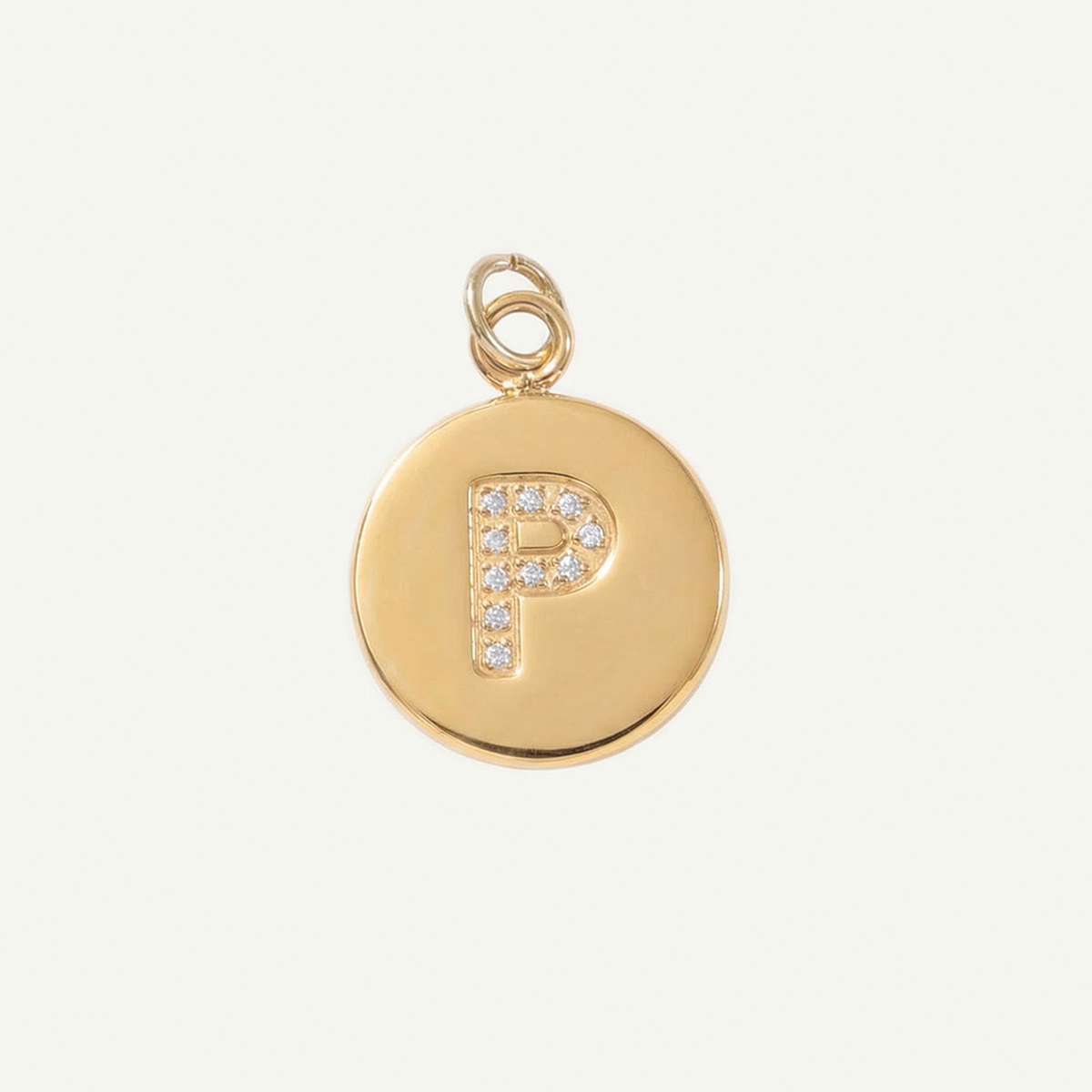 Circle Monogram in Diamond Letter Charm