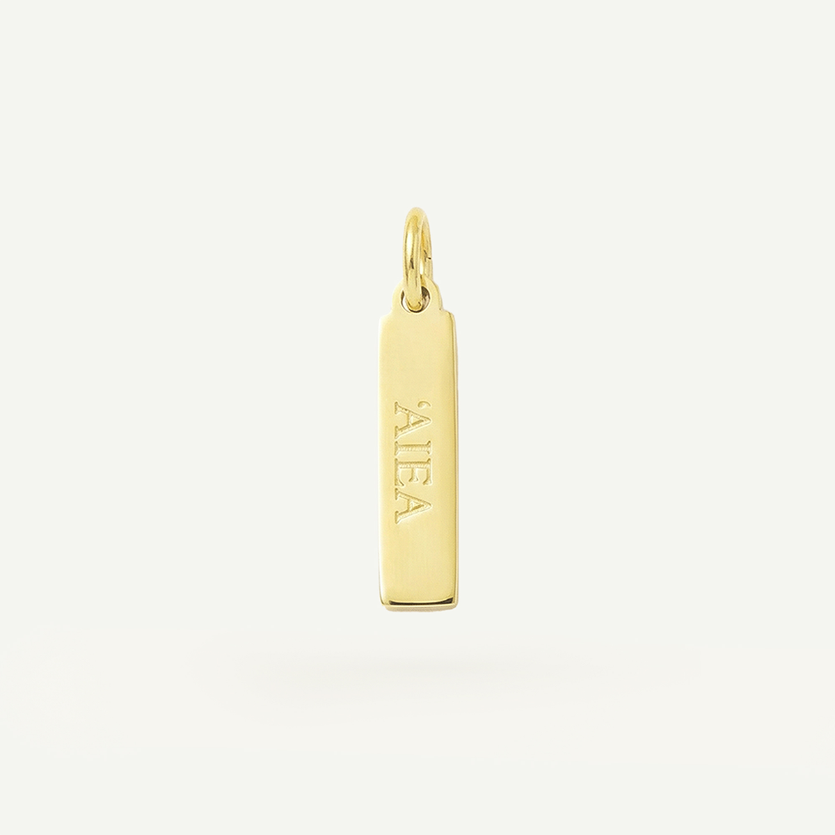 Aiea Rectangle Charm Gold