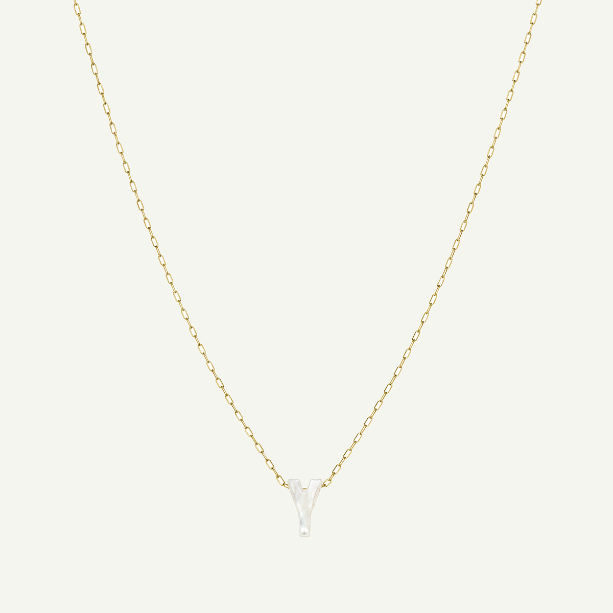 Monogram Mini Mother of Pearl Necklace