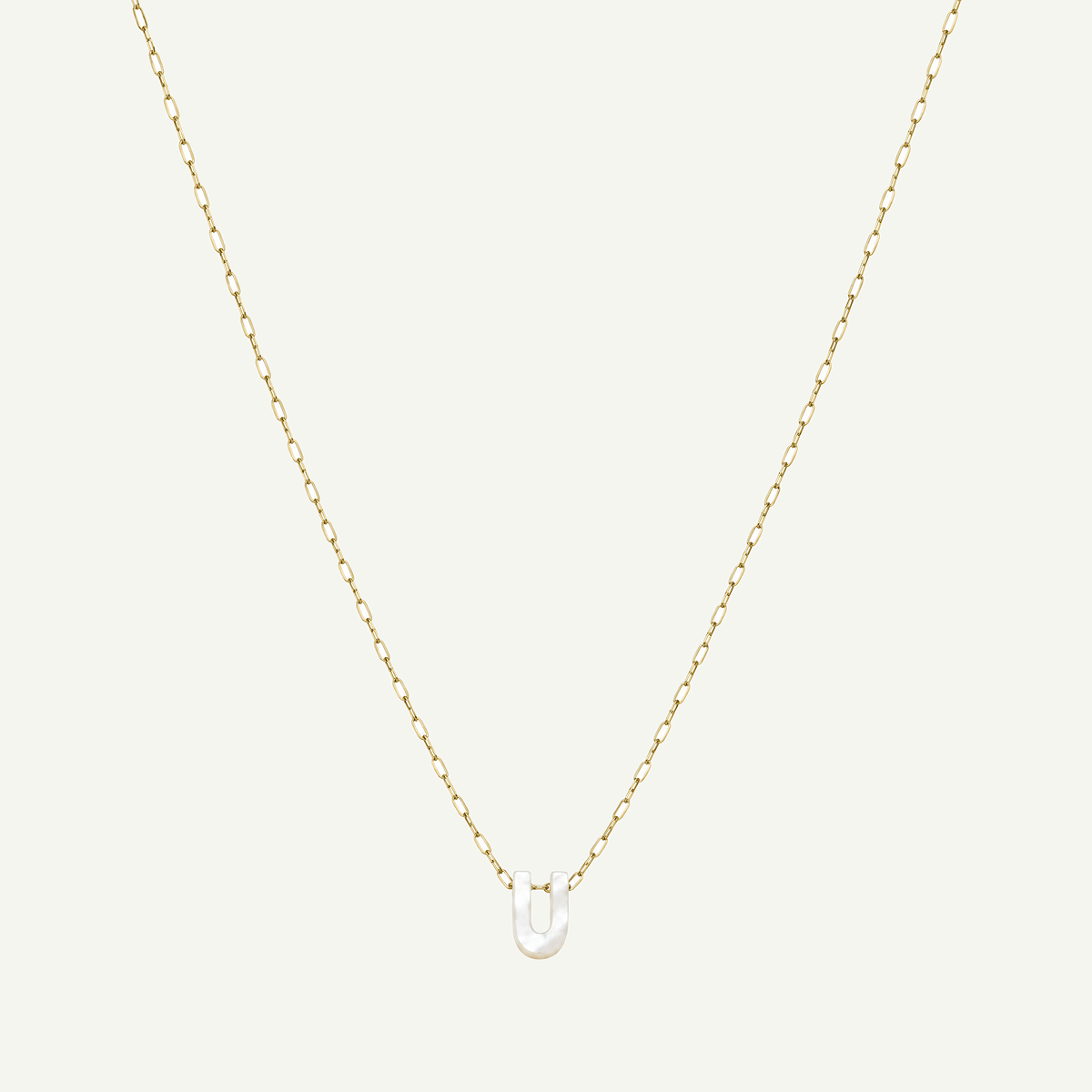 Monogram Mini Mother of Pearl Necklace