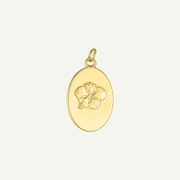 Hibiscus Oval Pendant