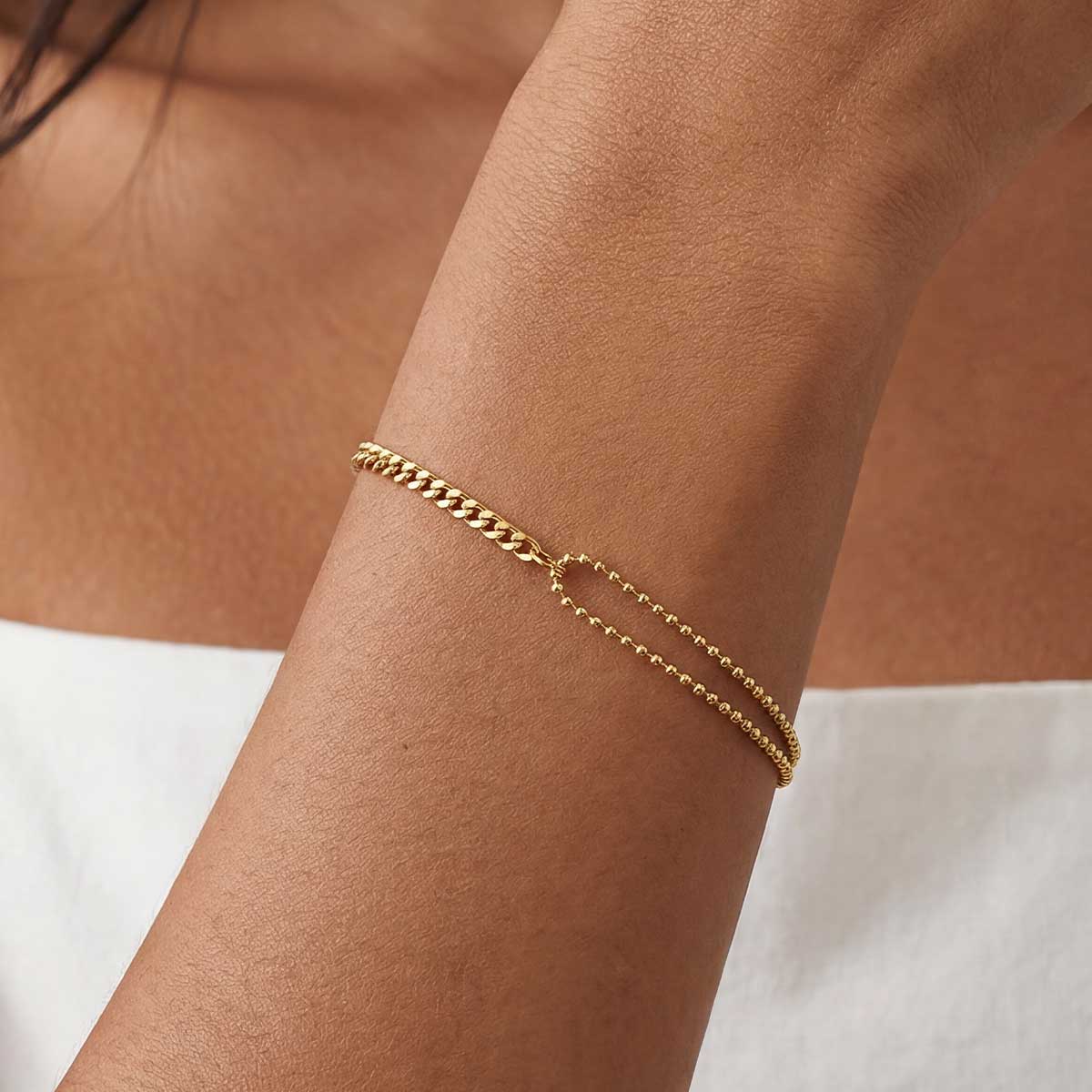 Loop Chain Bracelet, Gold