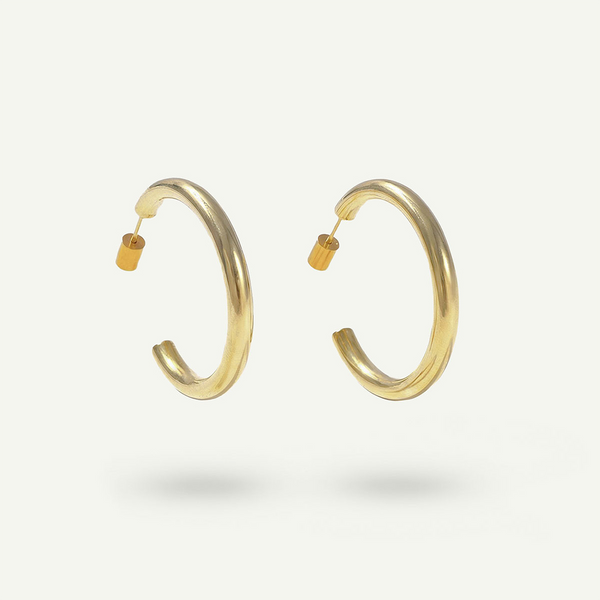 Everyday Large Hoops, Gold