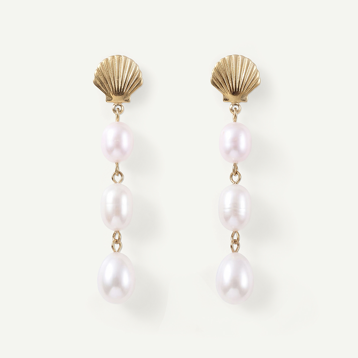 Sea Goddess Earrings, Gold