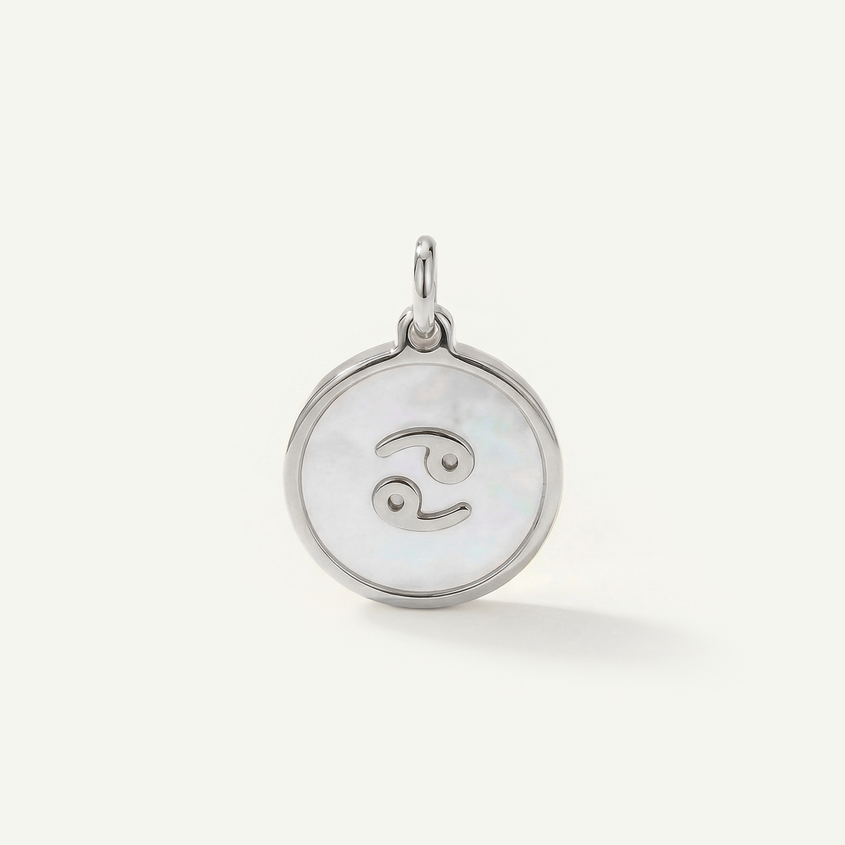 MOP Circle Zodiac Charm