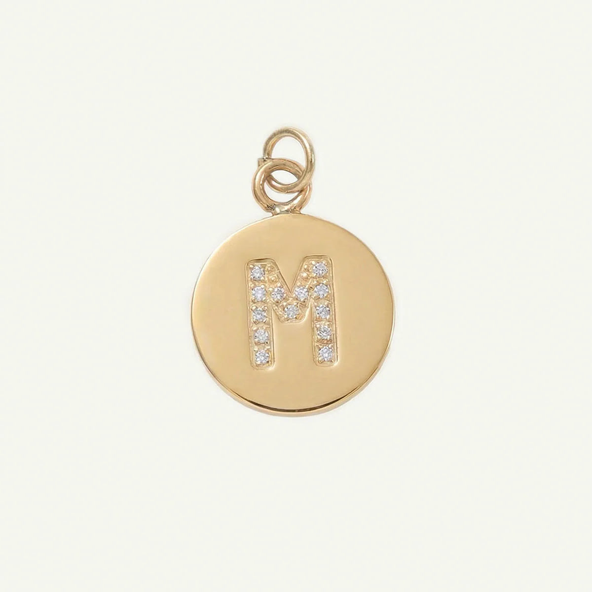 Circle Monogram in Diamond Letter Charm