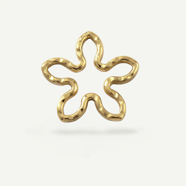 Starfish Outline Charm, Gold