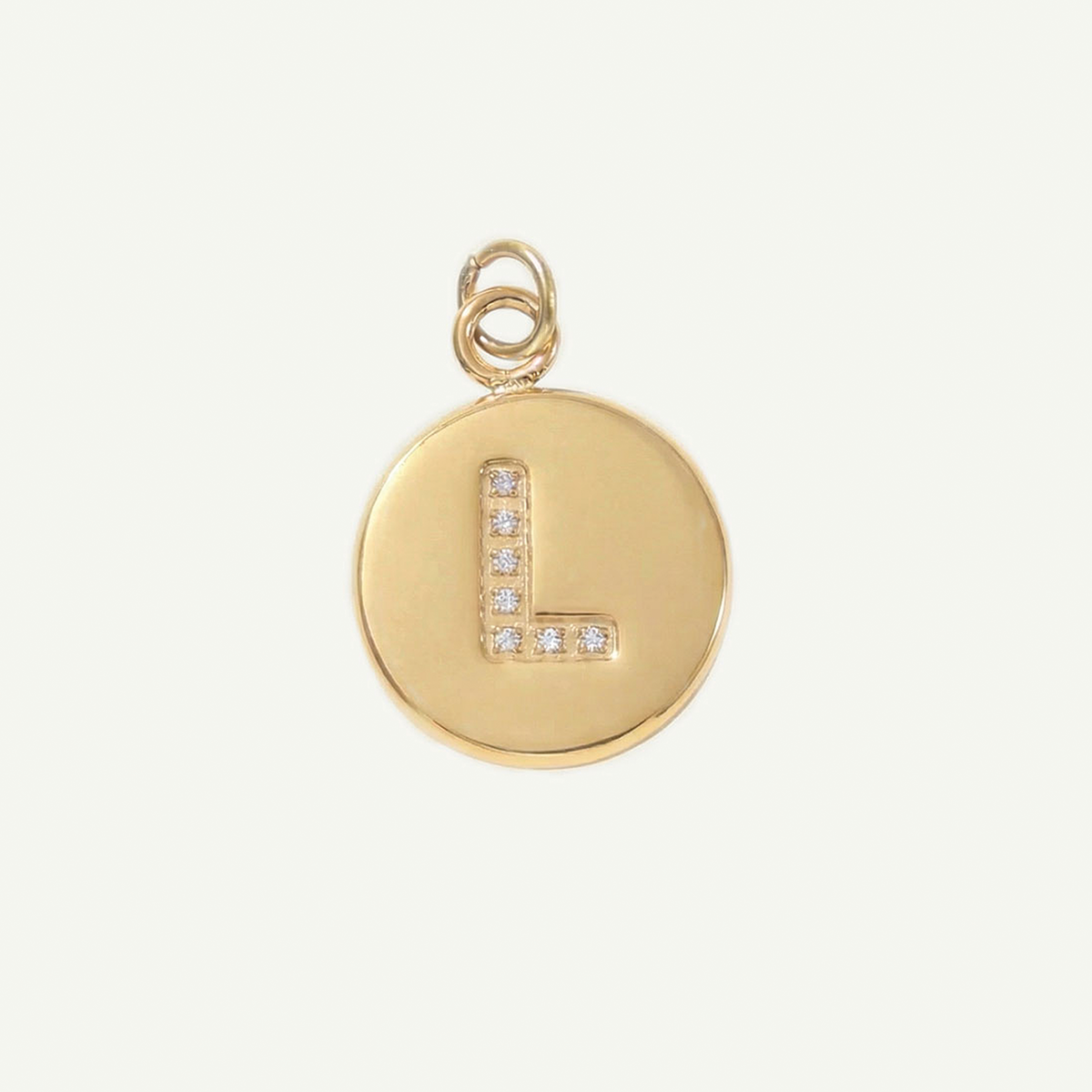 Circle Monogram in Diamond Letter Charm