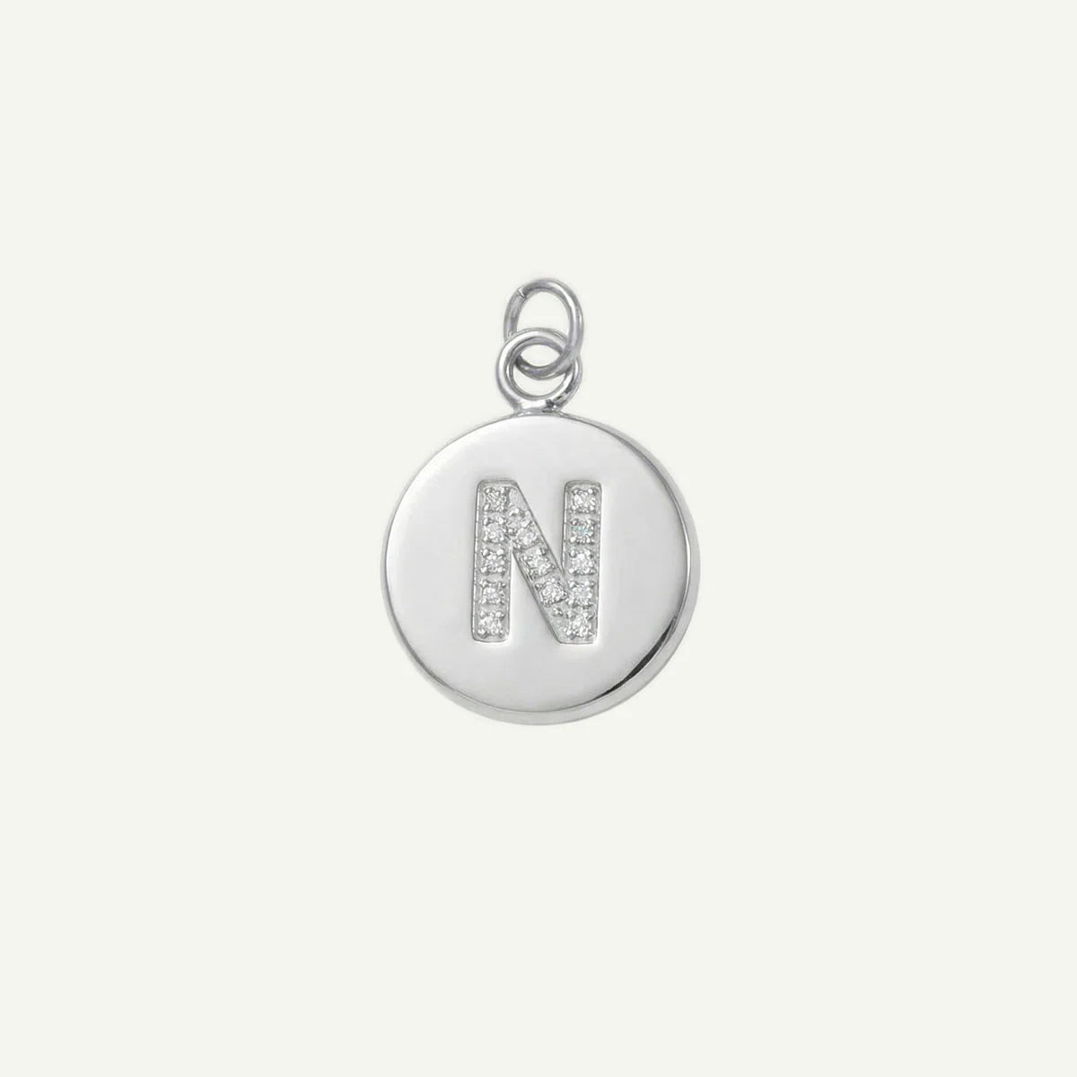 Circle Monogram in Diamond Letter Charm