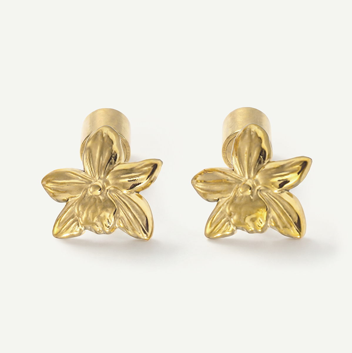 Orchid Mini Studs, Gold