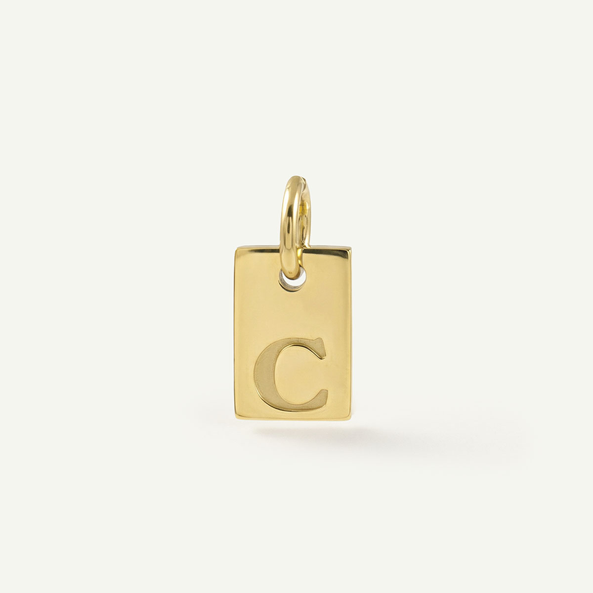 Rectangle Monogram Letter Charm