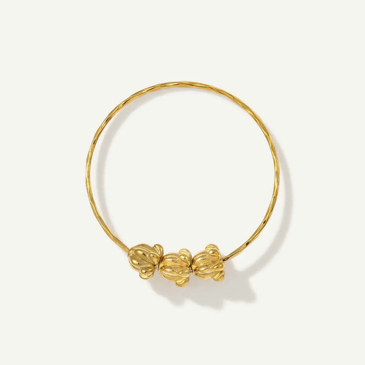 Crown Flower Bead Bangle