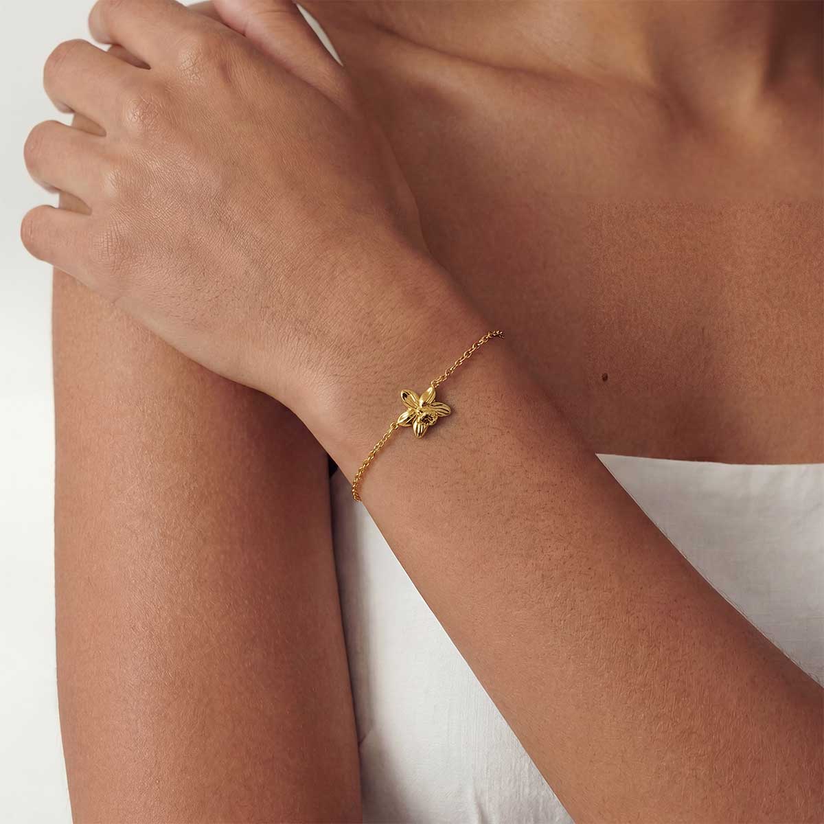 Orchid Bracelet, Gold
