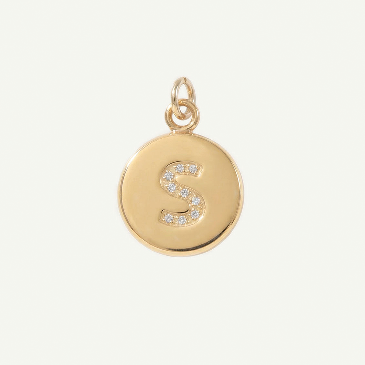 Circle Monogram in Diamond Letter Charm