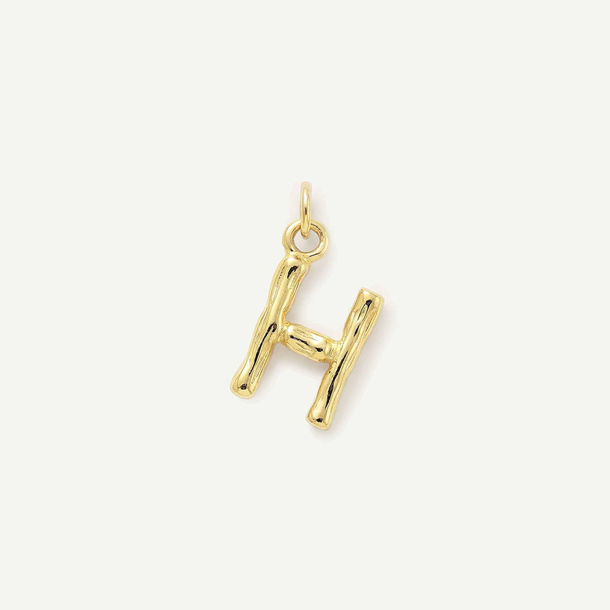 Bamboo Monogram Letter Charm