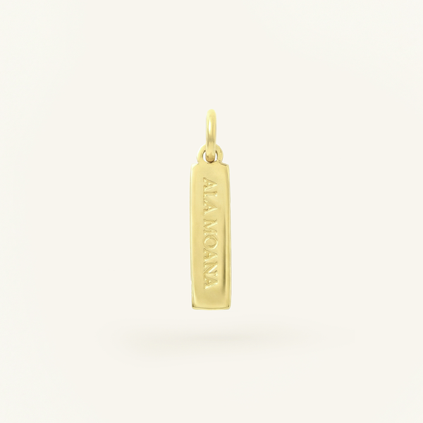 Ala Moana Rectangle Charm, Gold