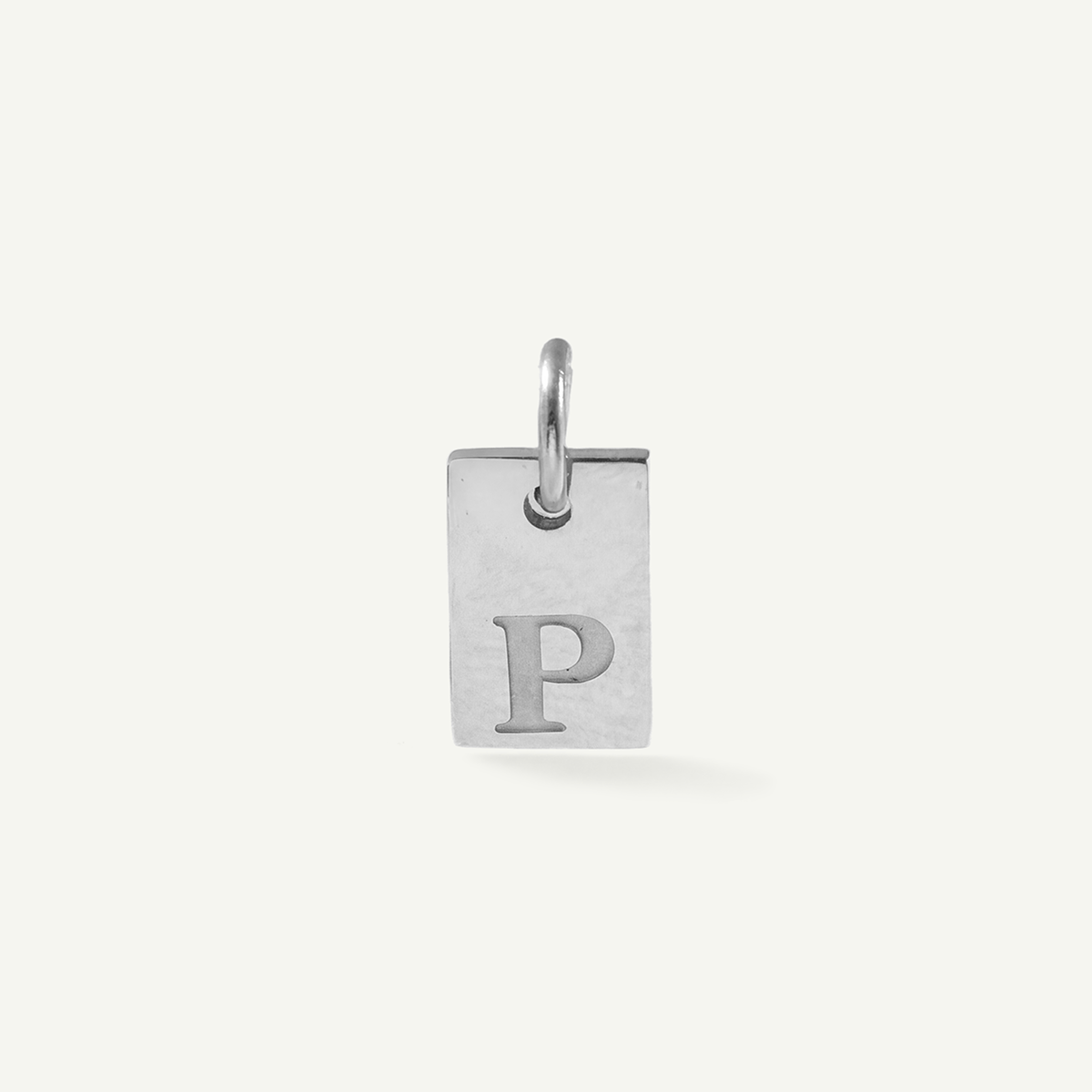Rectangle Monogram Letter Charm