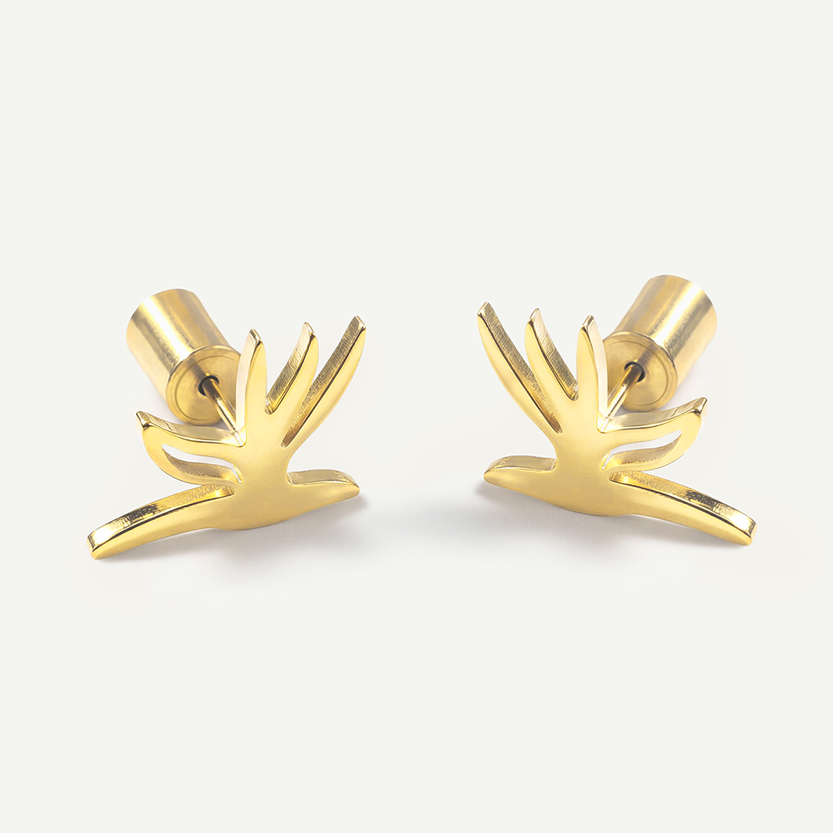 Bird of Paradise Studs, Gold