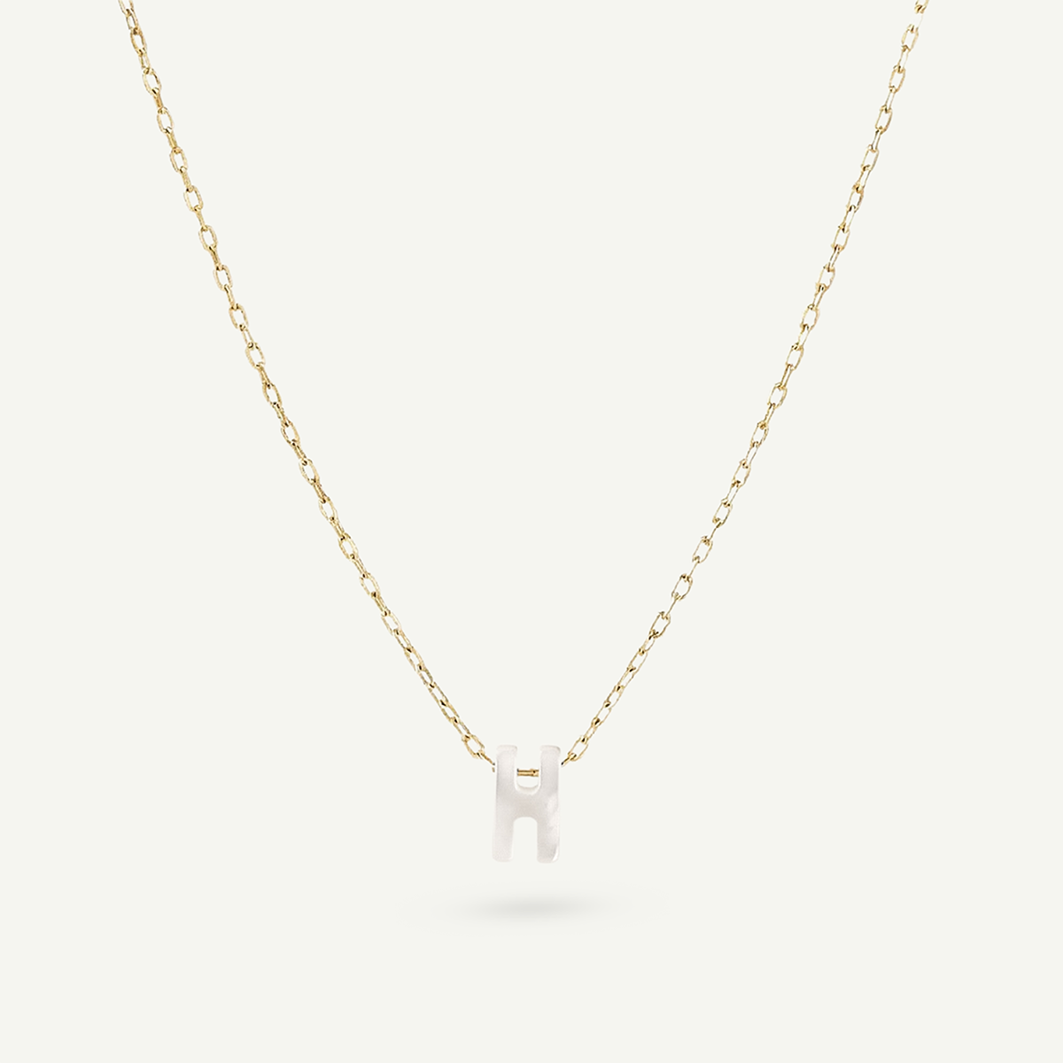 Monogram Mini Mother of Pearl Necklace