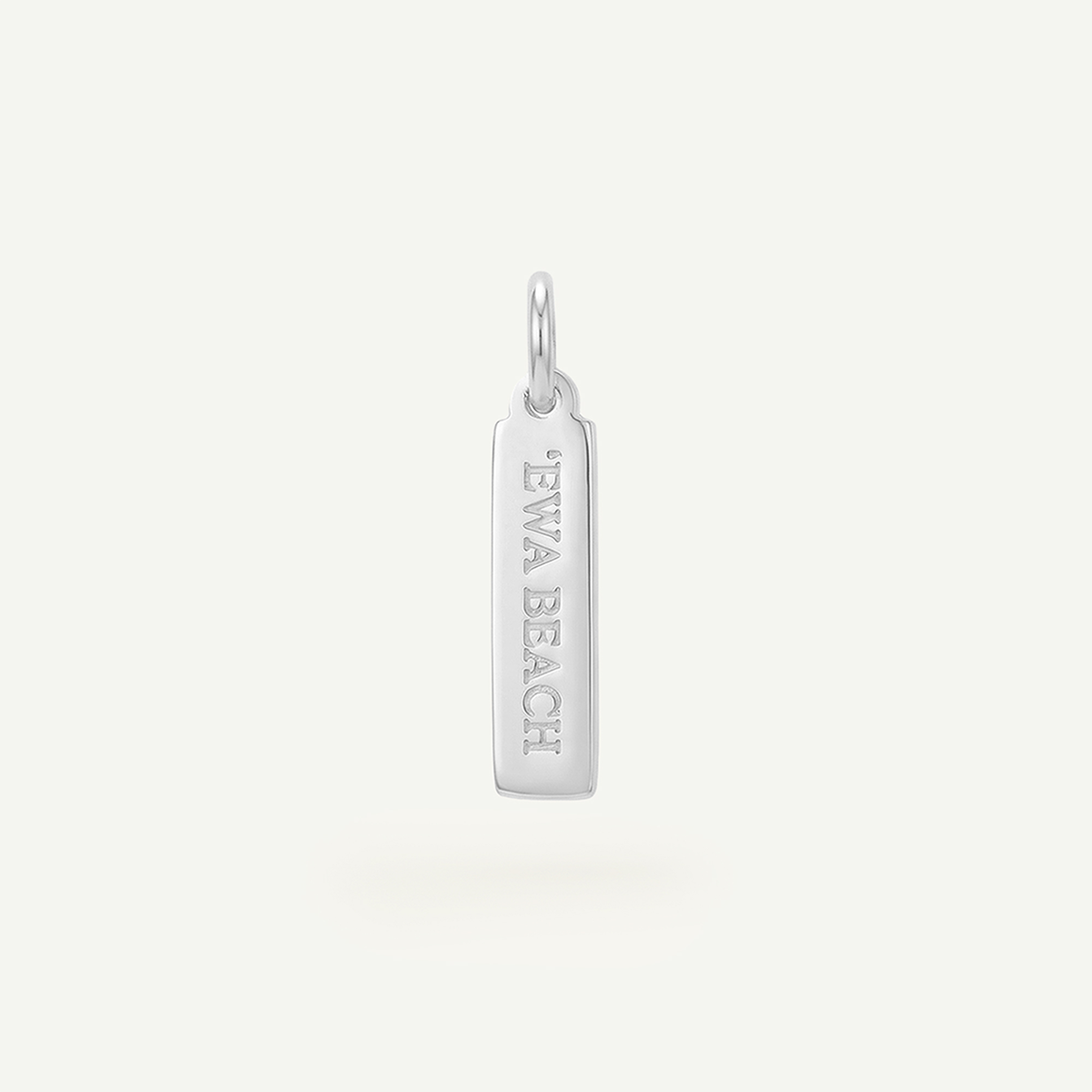 ‘Iwa Beach Rectangle Charm, Silver