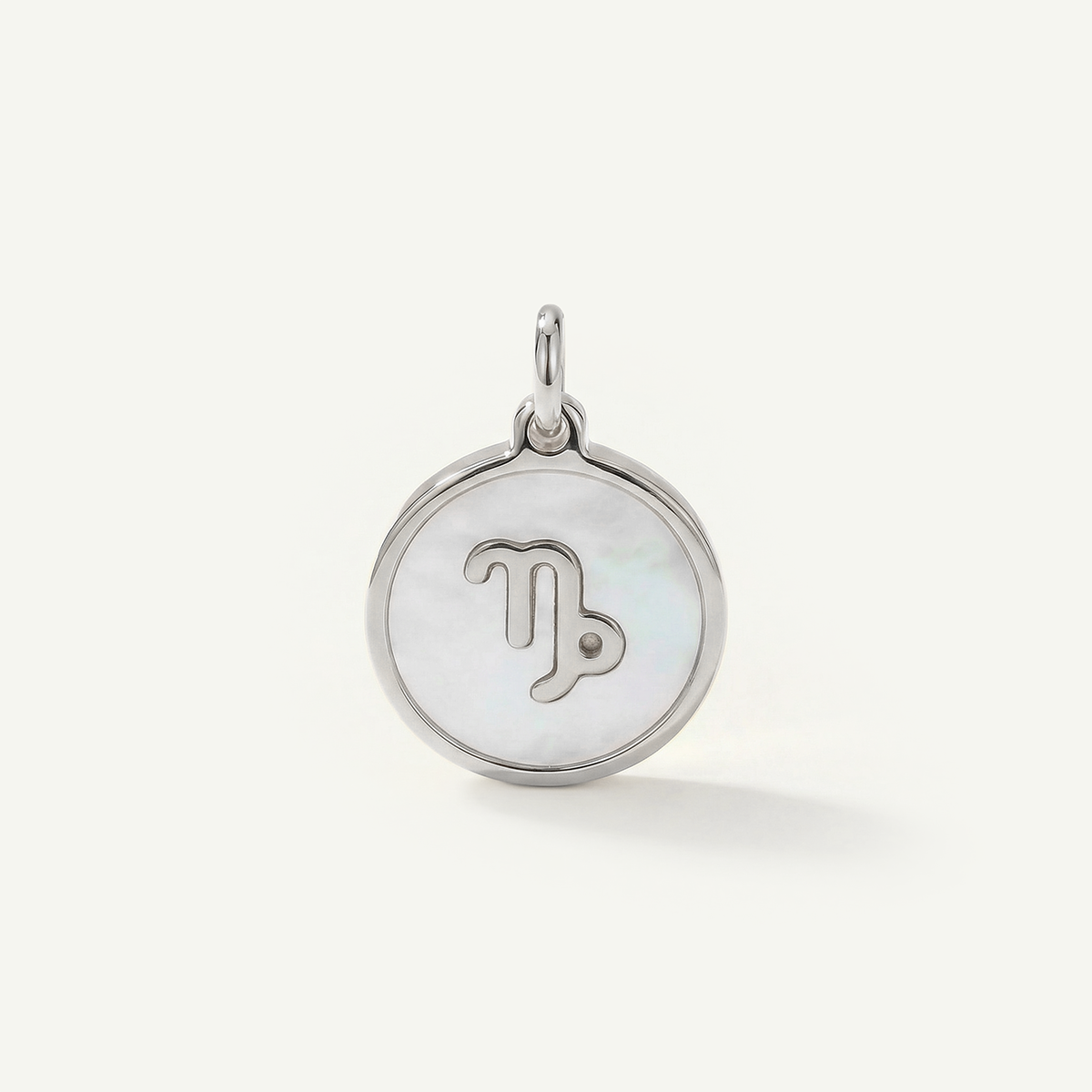MOP Circle Zodiac Charm
