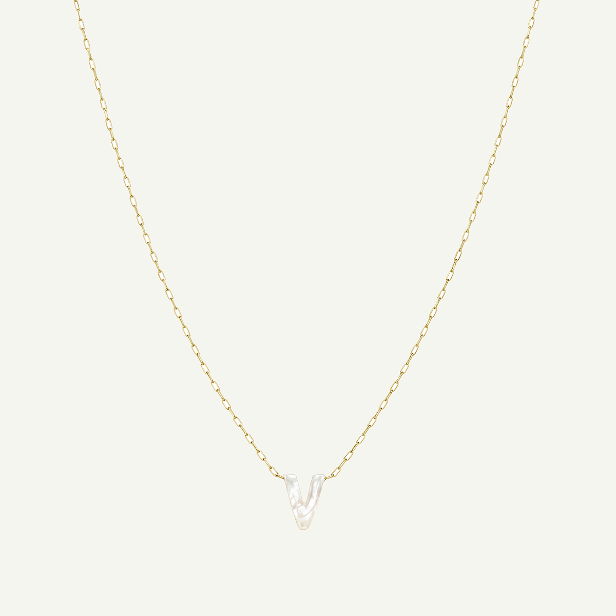 Monogram Mini Mother of Pearl Necklace
