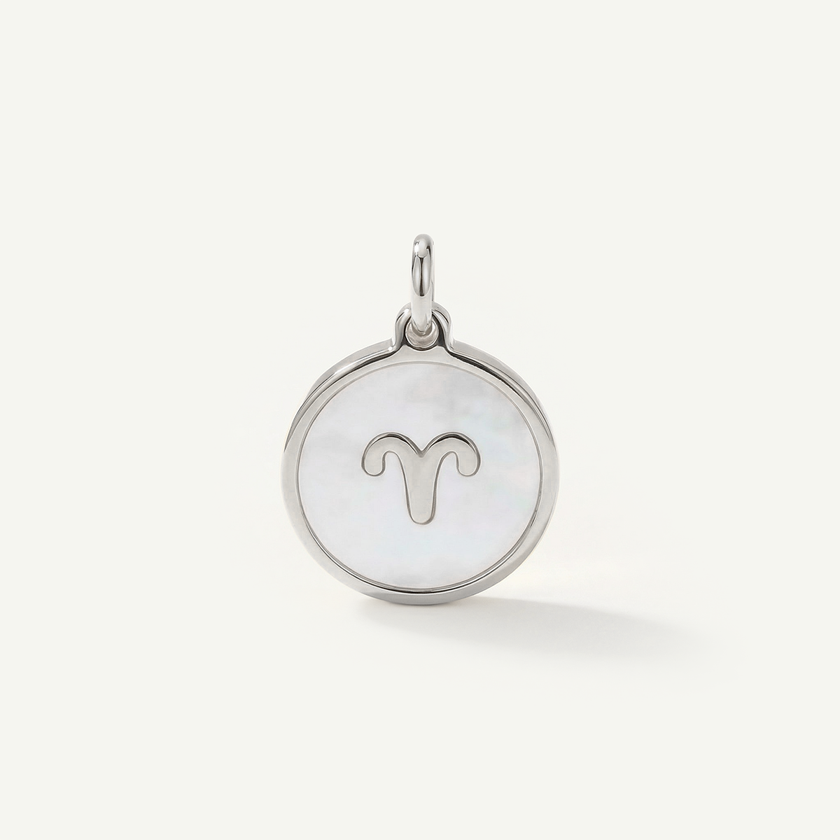 MOP Circle Zodiac Charm