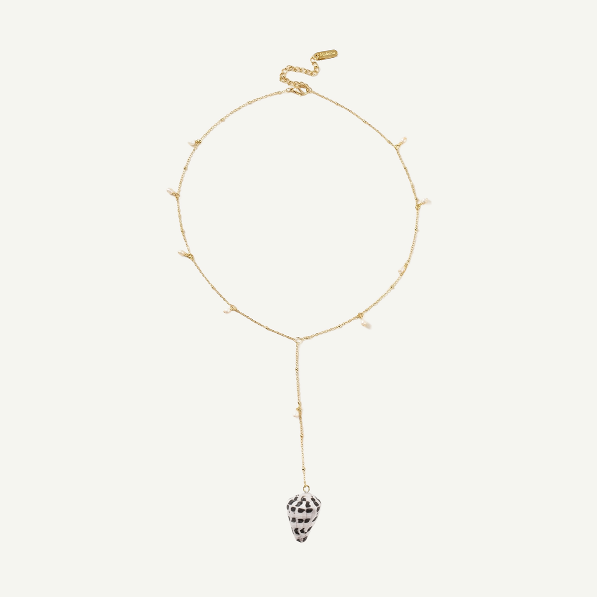 Dainty Hebrew Pearl Drop Necklace, Gold