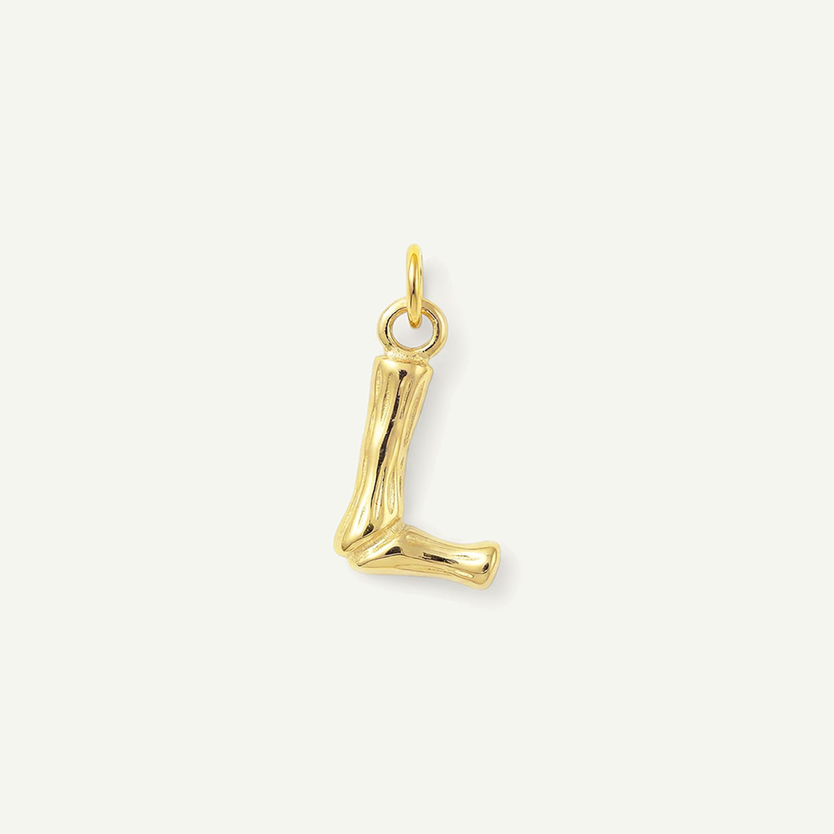Bamboo Monogram Letter Charm
