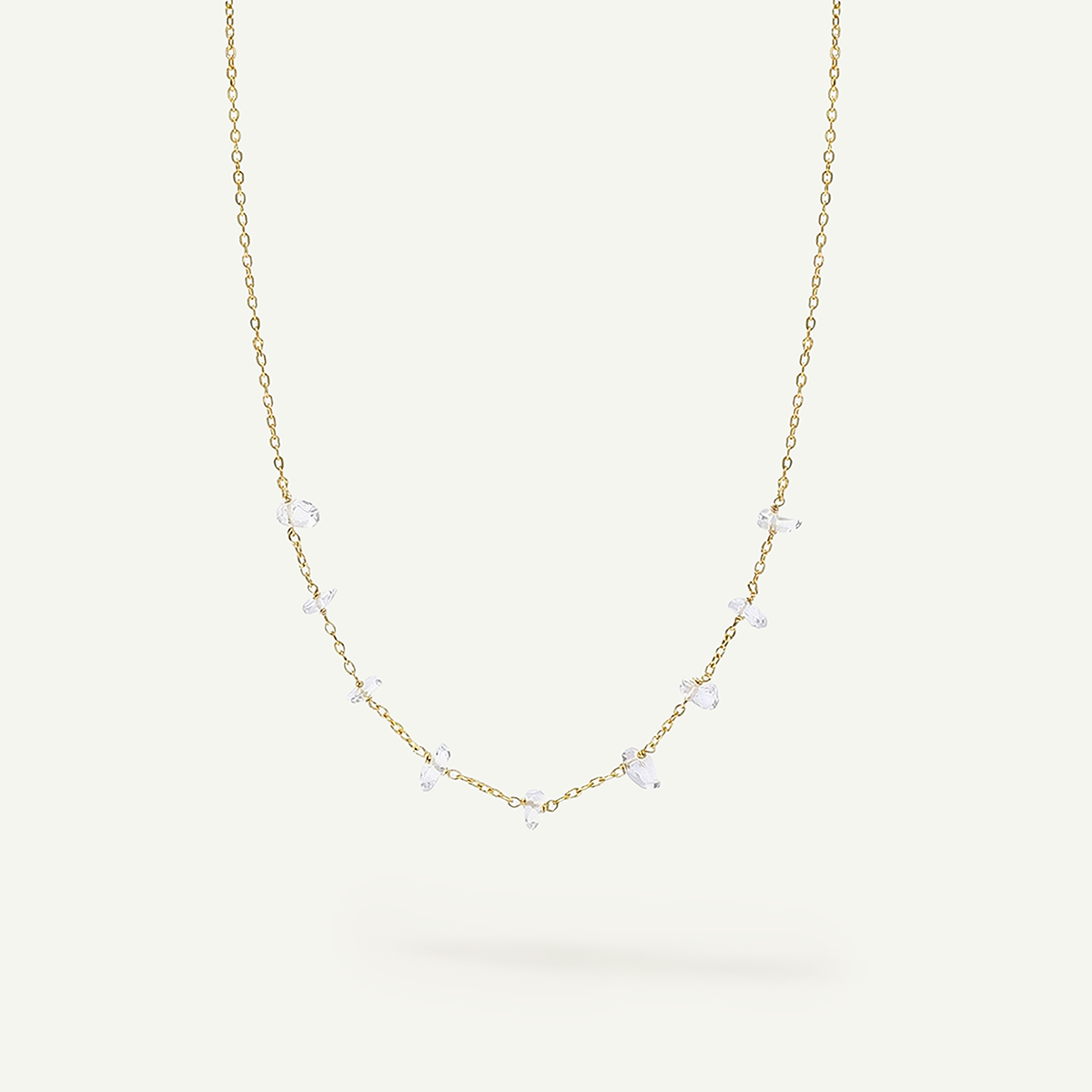 Aniani Glass Necklace, Gold