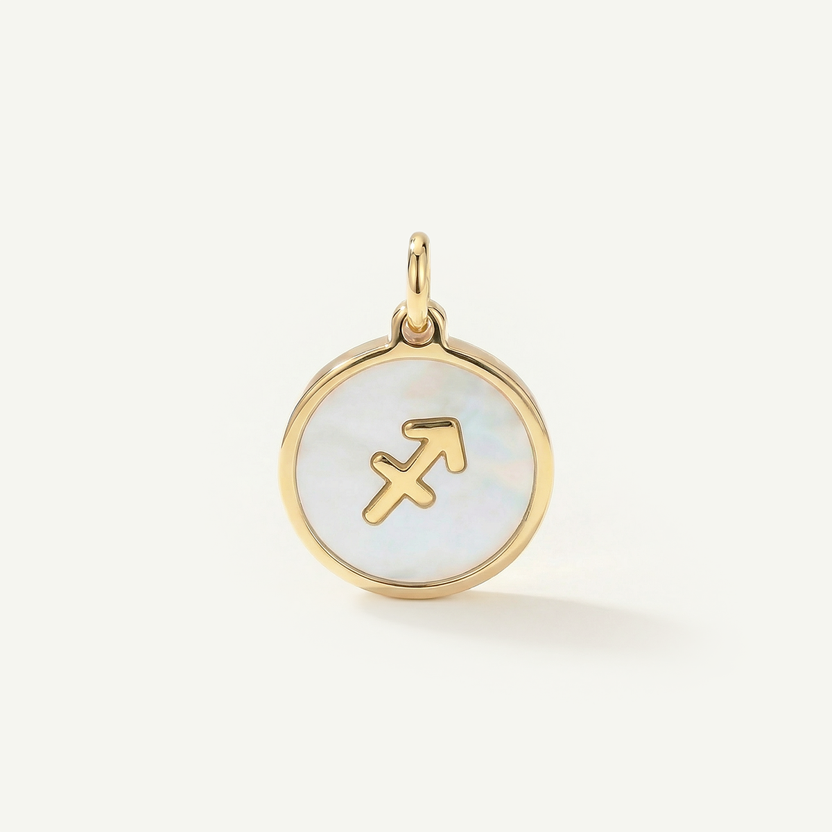 MOP Circle Zodiac Charm