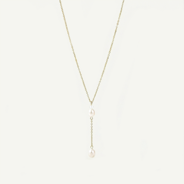 Lola Pearl Necklace, Gold
