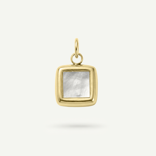 Square Mother of Pearl Charm