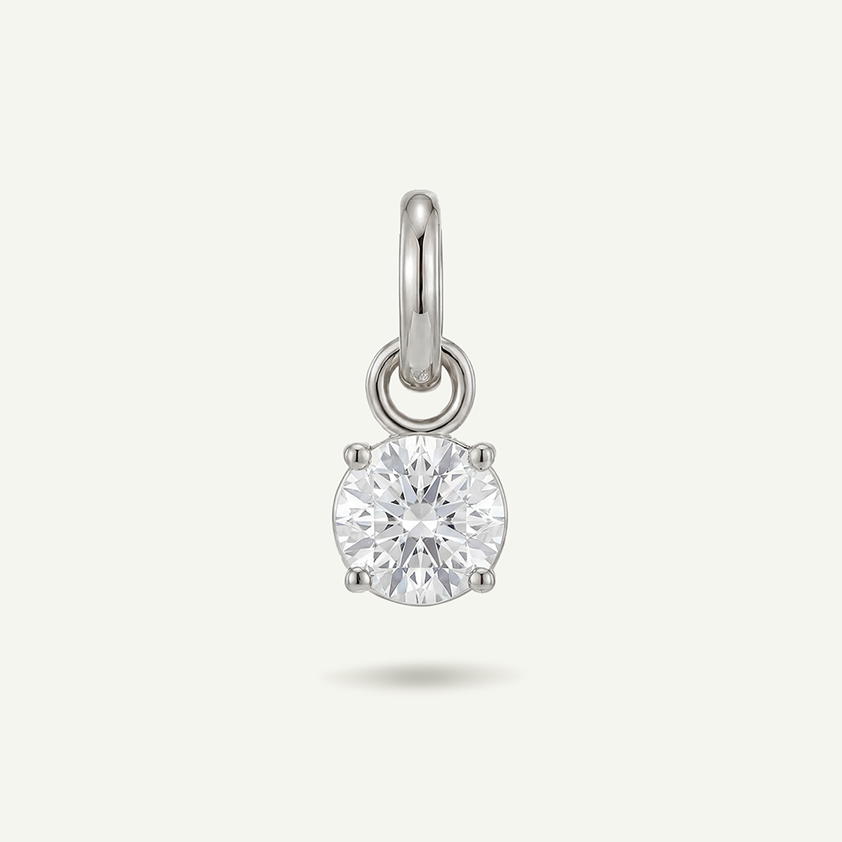 Crystal Gem April Birthstone Charm