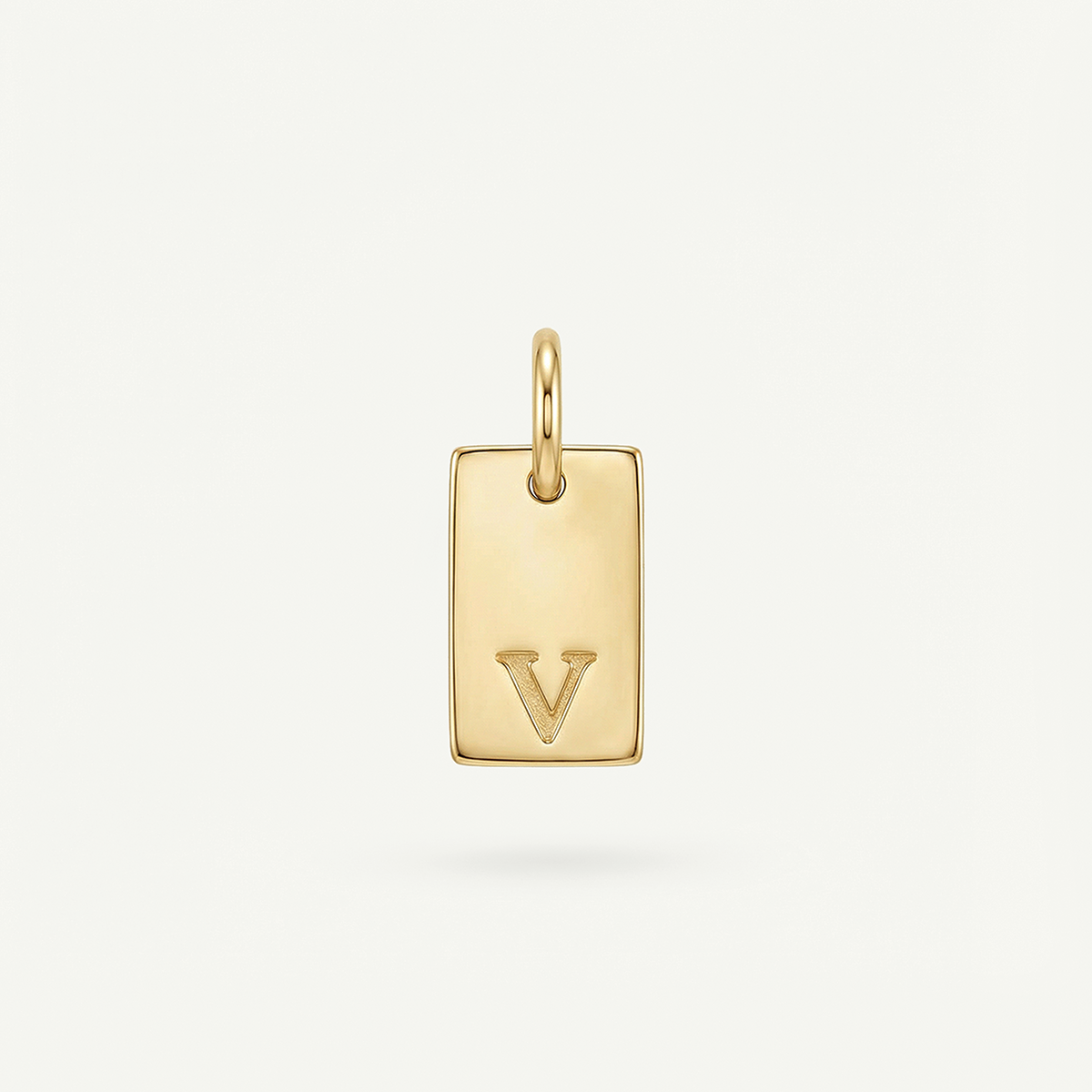 Rectangle #2 Monogram Letter Charm