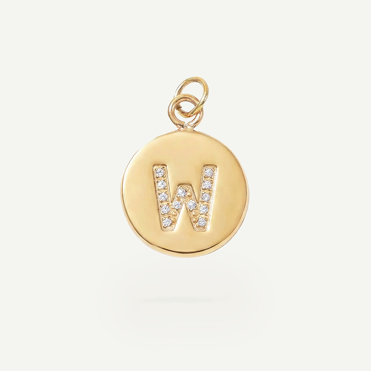 Circle Monogram in Diamond Letter Charm