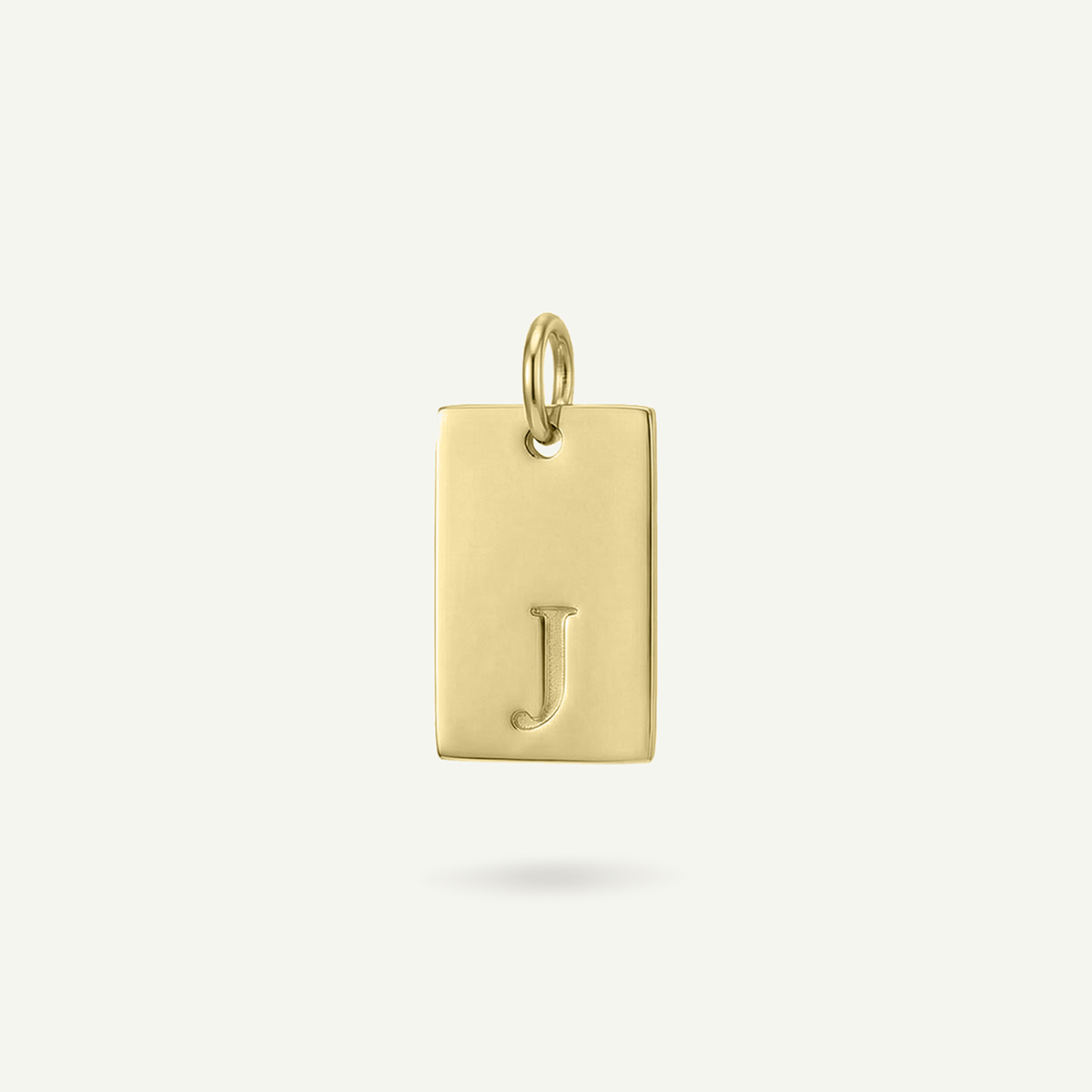 Rectangle #2 Monogram Letter Charm
