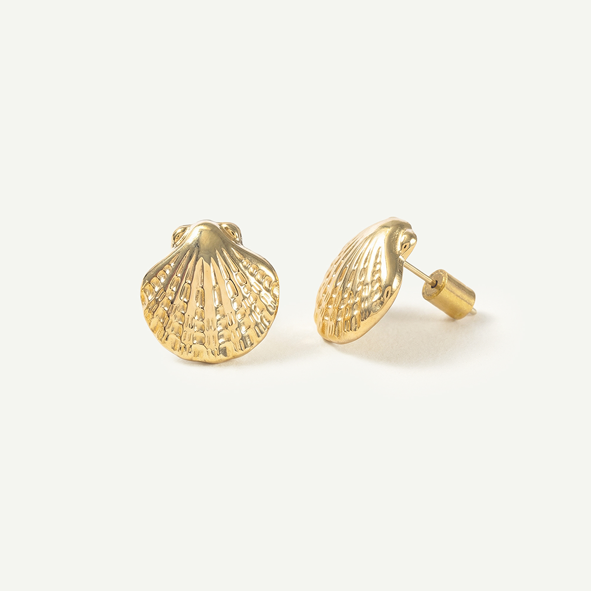 Golden Shell Studs