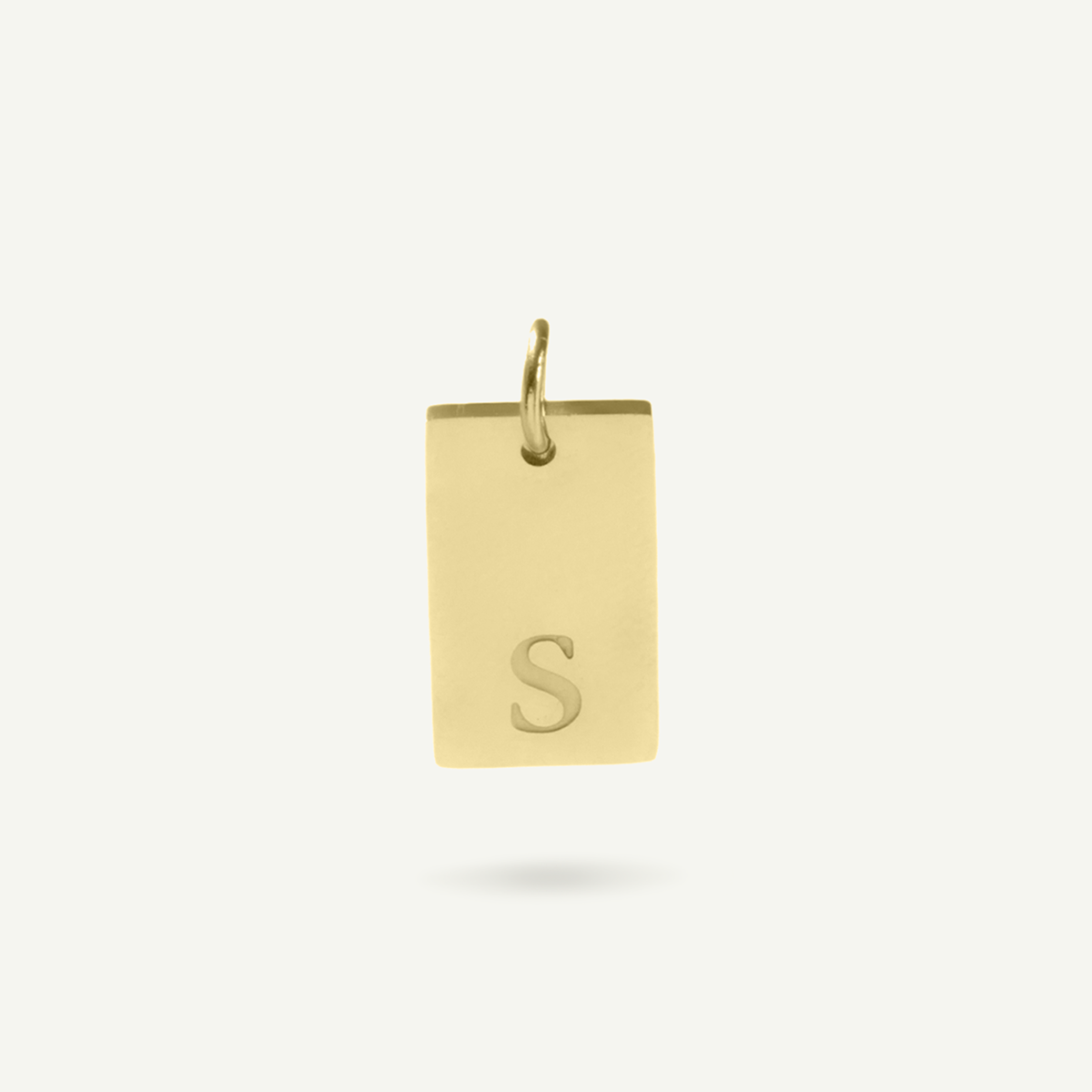Rectangle #2 Monogram Letter Charm