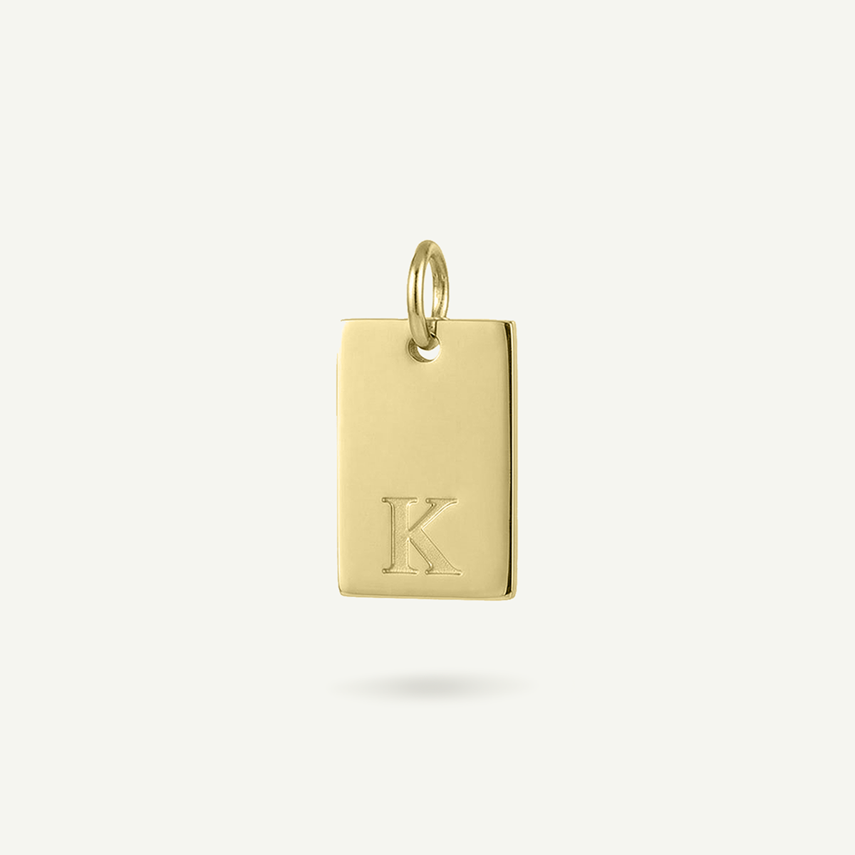 Rectangle #2 Monogram Letter Charm