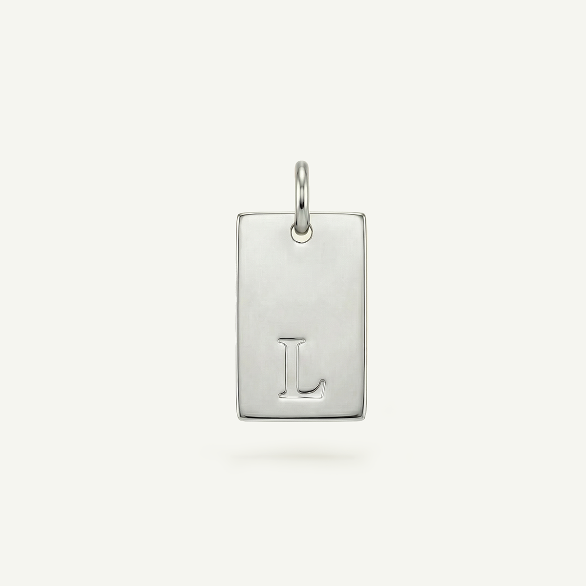 Rectangle #2 Monogram Letter Charm