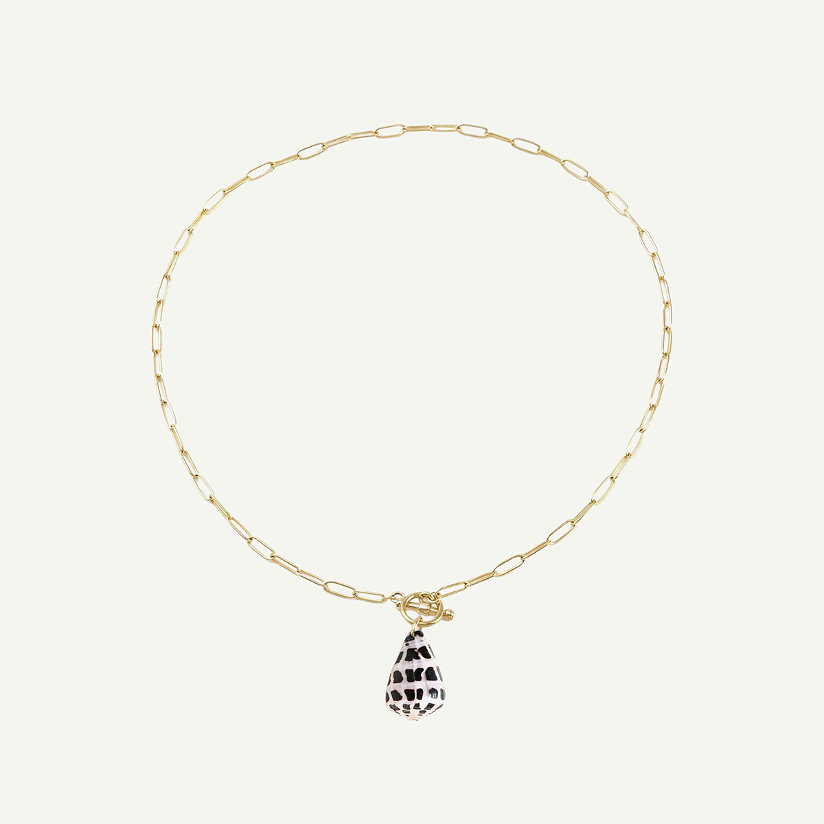 Hebrew Toggle Necklace, Gold