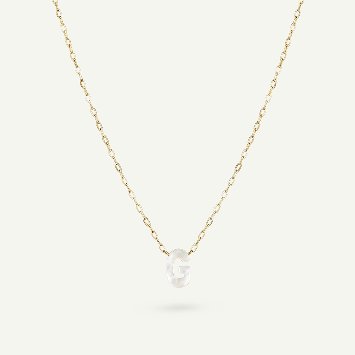 Monogram Mini Mother of Pearl Necklace