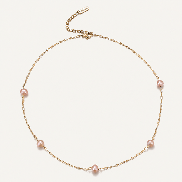 Leia Grey Pearl Necklace