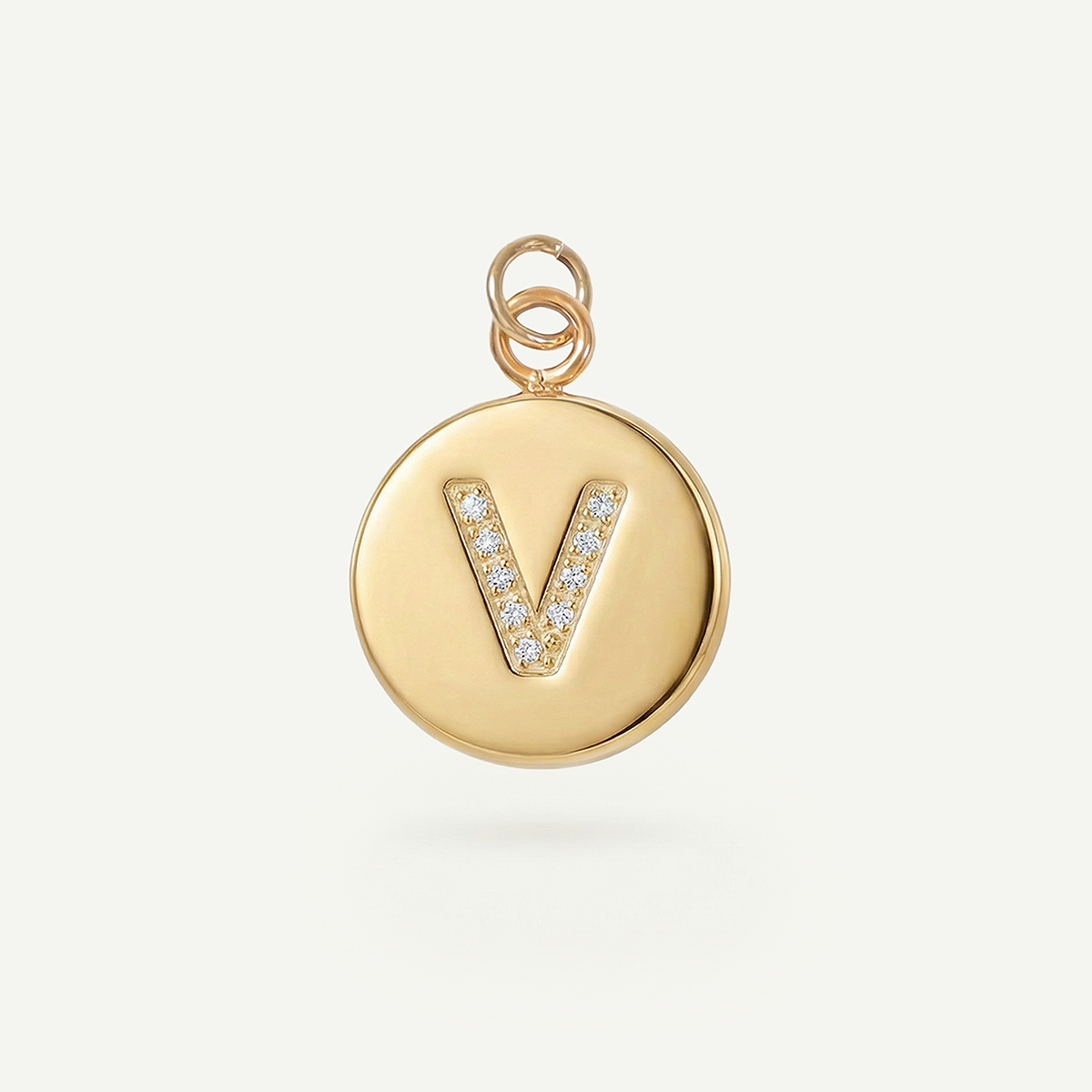 Circle Monogram in Diamond Letter Charm