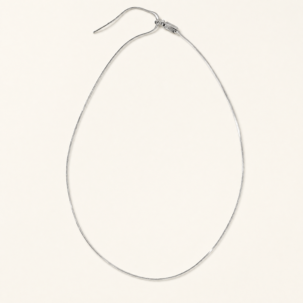 Round Snake Chain 1mm Threader Necklace