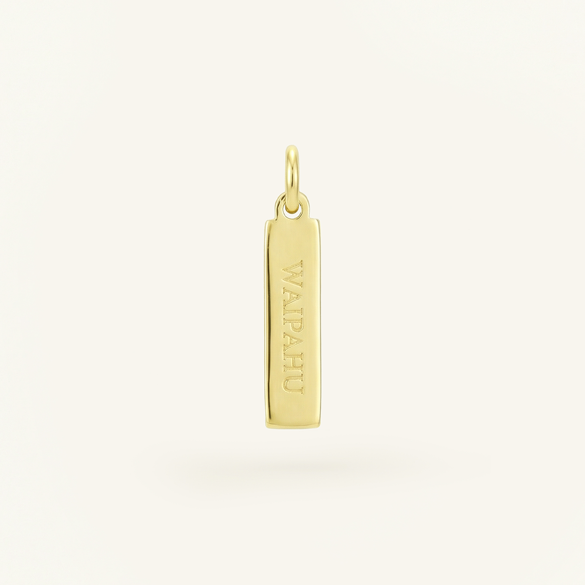 Waipahu Rectangle Charm, Gold