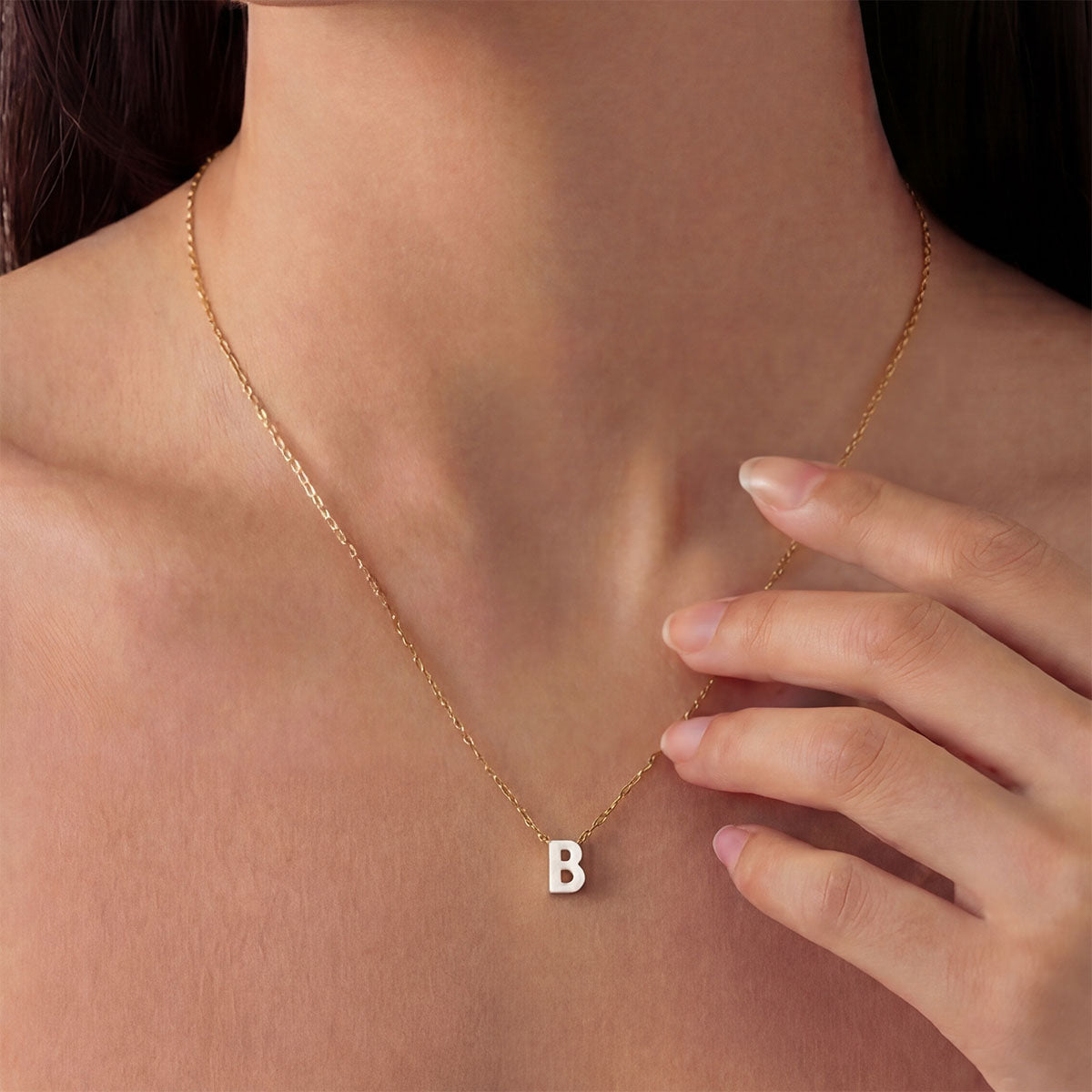 Monogram Mini Mother of Pearl Necklace
